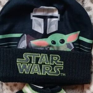 Star Wars Black Beanie with Green Logo VINTAGE
